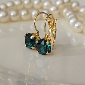 Austrian Crystal Earrings in Gold